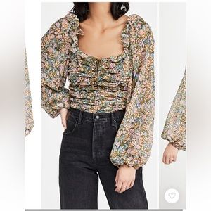 Free People Mabel Printed Blouse; size small; worn twice - very gently used